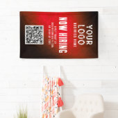 Nu Vacature Banner QR Code Rood Grunge Gradiënt (Insitu)