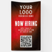 Nu Vacature Banner QR Code Rood Grunge Gradiënt (Verticaal)
