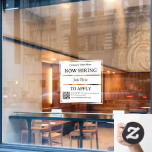 Nu Vacature Winkel Bedrijfs Vacature Raamsticker
