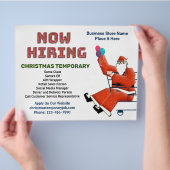 Nu Vacatures Hulp Bedrijf Kerstvakantie Aangepast Flyer (Hand)