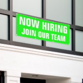 Nu Vacatures Wordt Ons Team Bright Large Spandoek (Buitenkant Gebouw)