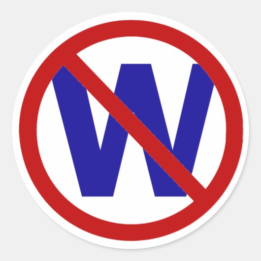 Nu W Ronde Sticker (Voorkant)