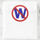 Nu W Ronde Sticker (Tas)