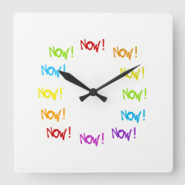 NU! WALL CLOCK BY DMT VIERKANTE KLOK