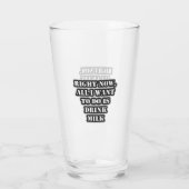 Nu wil ik alleen maar Drink melk. Glas (Achterkant)