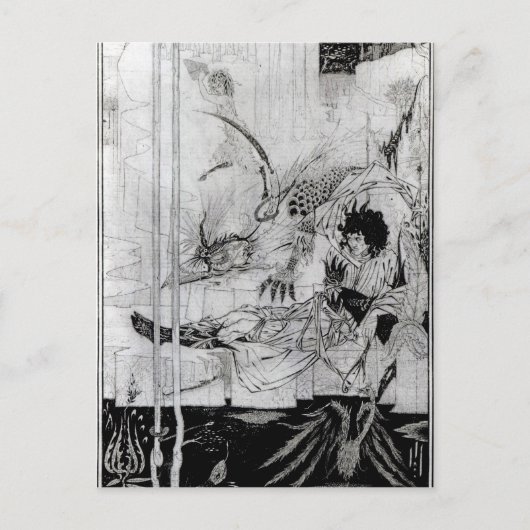 Nu zag koning Arthur het Questing Beast Briefkaart (Voorkant)