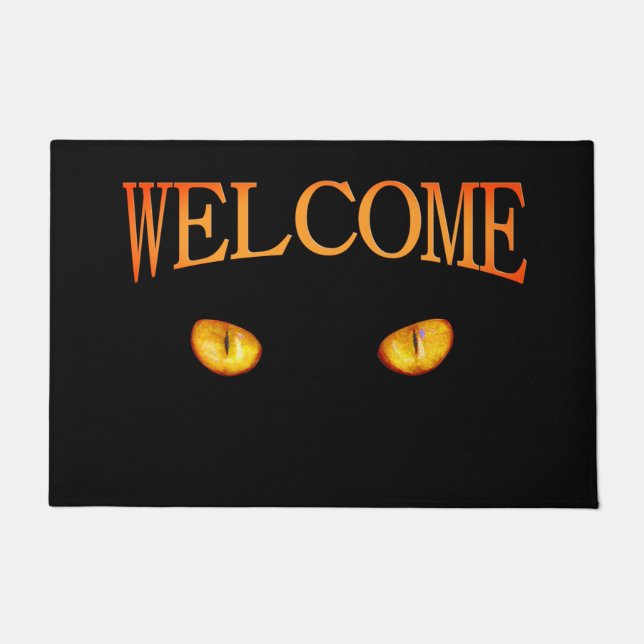 Nu ziet hij je zwarte kat deurmat (Voorkant)