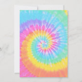Nuage 9 Invitation Anniversaire Tie Dye Arc en cie (Dos)
