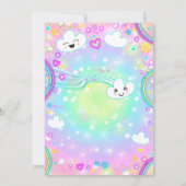 Nuage 9 Invitation d'anniversaire Rainbow Neon (Dos)