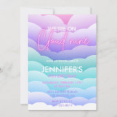 Nuage 9 invitations anniversaire Rainbow Purple ro (Devant)