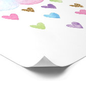 Nuage Aquarelle Arc-en-ciel Coeurs Nourriture Déco (Coin)