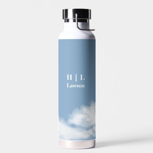 Nuage avec bouteille d'eau Monogram moderne (Gauche)