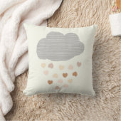 Nuage avec le coeur de pluie coussin de pépinière (Couverture)