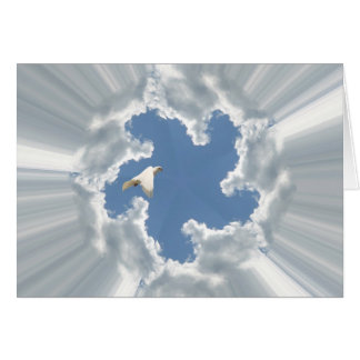 Nuage de doublure d'argent avec colombe volante