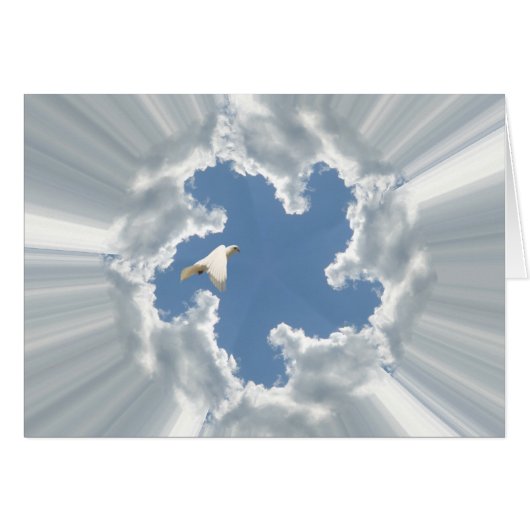 Nuage de doublure d'argent avec colombe volante (Devant horizontal)