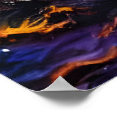 Nuage de gaz coloré dans l'espace | AI Art Poster (Coin)