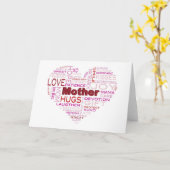 Nuage de mot de mère dans la carte de voeux de (Fleur jaune)