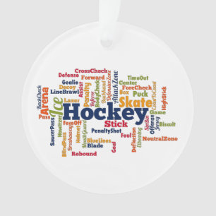 Nuage de mots de hockey sur glace