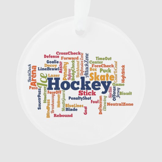 Nuage de mots de hockey sur glace (devant)