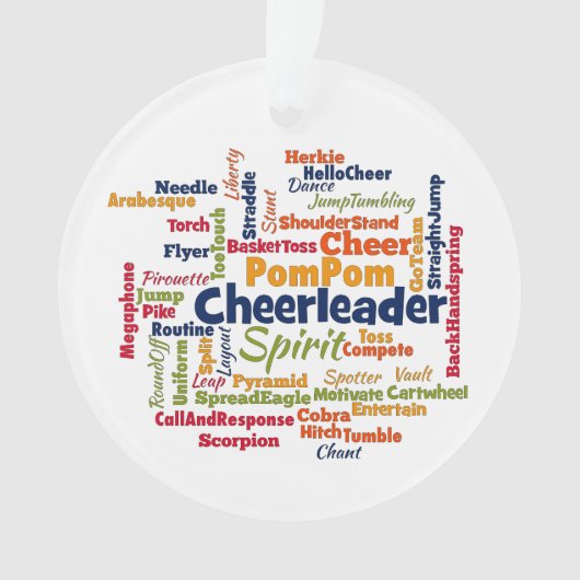 Nuage de mots Pom-pom girl (Cheer Leader) (devant)