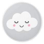 Nuage de sommeil sur le bouton de porte gris (Devant)