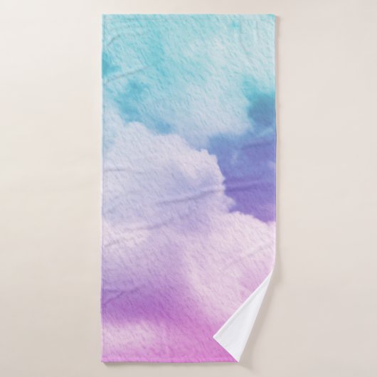 nuage doux fantastique avec couleur dégradé pastel (Serviette de bain)