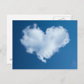 Nuage en forme de coeur dans la carte de ciel bleu (Devant / Derrière)