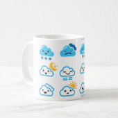 Nuage mignon, Kawaii, tasse de Manga (Devant gauche)