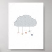 Nuage pastel Boho et impression d'étoiles (Devant)