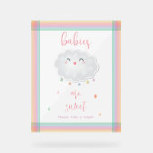 Nuage Raindrops Les bébés sont doux Baby shower de (Recto)