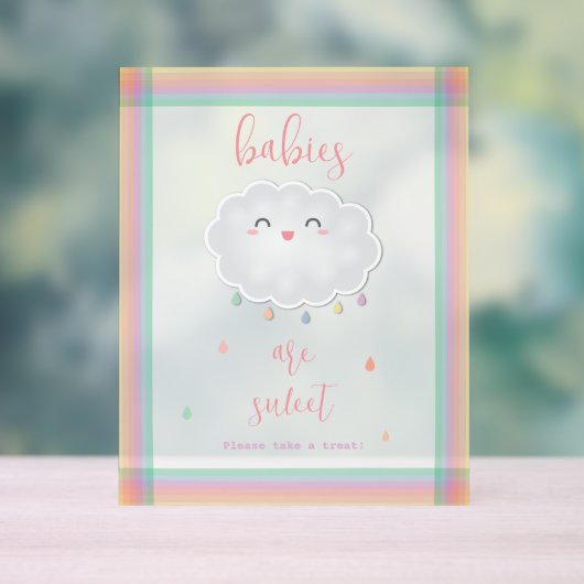 Nuage Raindrops Les bébés sont doux Baby shower de (Neutre)