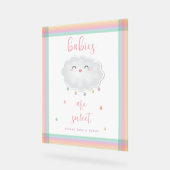 Nuage Raindrops Les bébés sont doux Baby shower de (Angle)