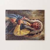 Nuage rouge en chef, puzzle en chef indien (Horizontal)