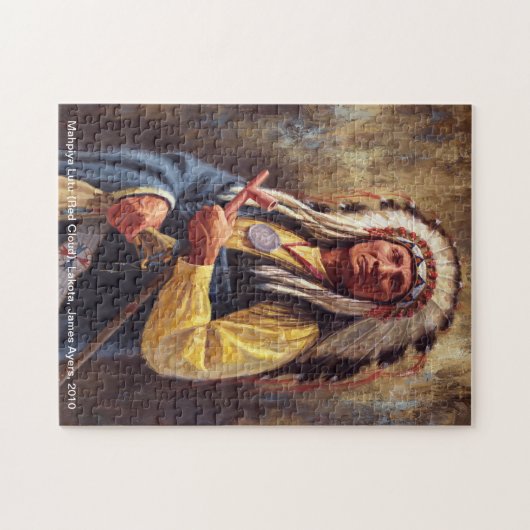 Nuage rouge en chef, puzzle en chef indien (Horizontal)