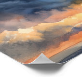 Nuages à l'aube Peinture Impression d'art Affiche (Coin)
