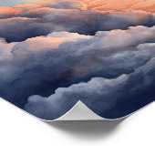 Nuages à l'aube Peinture Impression d'art Affiche (Coin)