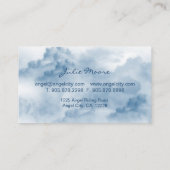 Nuages avec Carte de visite d'écriture arc-en-ciel (Dos)