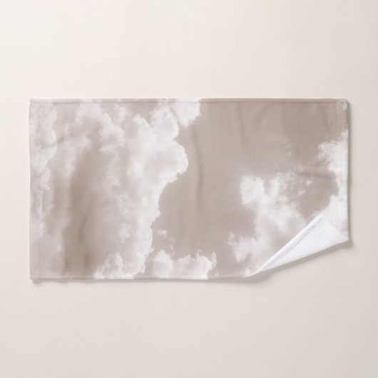 Nuages beiges doux 5 #nuages #art (Serviette à main)