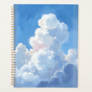 Nuages Blancs Beau Ciel Bleu Aquarelle