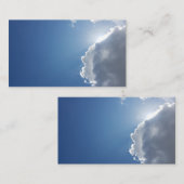 Nuages blancs de Sun et cartes de visite 2019 de (Devant / Derrière)