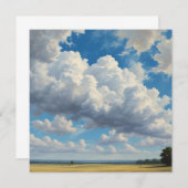 Nuages blancs et carte ciel bleu clair (Devant / Derrière)