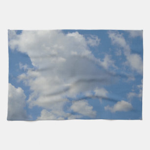 Nuages blancs/gris et serviette de cuisine Sky Blu