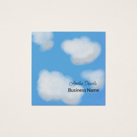 Nuages blancs sur Carte de visite Blue Sky (Devant)