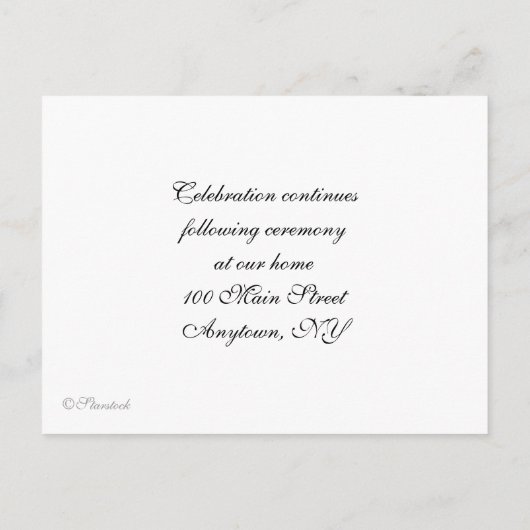 Nuages Bleu Christening Invitation (Dos)