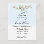 Nuages Bleu Christening Invitation (Devant)