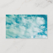 nuages bouffants modèle de carte de visite nature  (Dos)