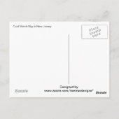 Nuages cool avec look Cat Eyes, carte postale NJ (Dos)