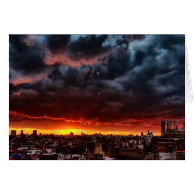 Nuages, Coucher De Soleil Et Rouge (Devant horizontal)