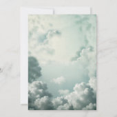 Nuages d'amour Vintage Mariage Invitation (Dos)