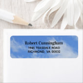 Nuages dans Ciel Bleu Retourner les étiquettes d'a (En situation)